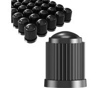 lot de 20 bouchons de valve de pneu en plastique Jeu de 20 bouchons anti-poussière pour voiture, moto & vélo Bouchon de valve de voiture pour pneus de voiture Couleur : noir Bouchons de valve de vélo