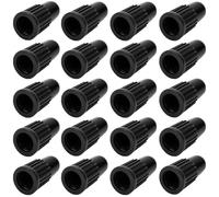 Lot de 20 bouchons de valve Presta noirs en plastique pour pneus de vélo, VTT, vélo de route