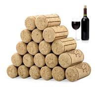 Lot de 20 Bouchons en Liège Naturel pour Bouteilles de Vin et Bière - Bouchons en Bois Tendre pour Bouteilles en Verre
