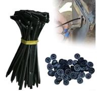 Lot de 20 boucles d'attache de câble en nylon pour fixation de panneaux de voiture et regroupement de fils avec mécanisme à bouton à broche