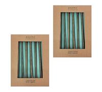 Lot de 20 bougies à tige - Vert - Hauteur : 25 cm - Diamètre : 2,2 cm - Durée de combustion : 7 heures - Qualité supérieure - Bougies monochromes pajoma