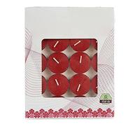 Lot de 20 bougies chauffe-plat rouges
