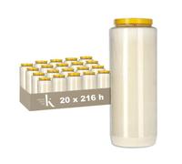 [Lot de 20] Bougies de neuvaine 9 jours - KRISTEN - 100% Végétale - Blanc