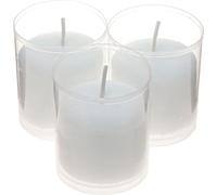 lot de 20 bougies de recharge pour bougie funéraire, bougie chauffe-plat blanc H5,8cm, décoration de deuil, longue durée de combustion