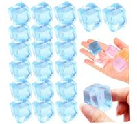 Lot de 20 Boules Anti-Stress en Silicone Flexible 0, 9 - Bloc de Glace Transparent - Jouets à Presser - Balles Anti-Stress - Jouet soulagement Portable pour Le Bureau, la fête, Couleur aléatoire, j