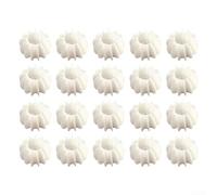 Lot de 20 boules de lavage antistatiques pour un usage domestique pour enlever les peluches et protéger les couleurs du tissu pendant les cycles de lavage (blanc)