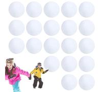 Lot de 20 boules de neige artificielles pour l'intérieur | Boules de neige réalistes pour la lutte de boules de neige | Jouets doux pour l'intérieur et l'extérieur, fêtes de village, activités d'hiver