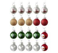 Lot de 20 boules de Noël - Décoration de fête - Multicolore - Pour l'intérieur et l'extérieur - Fenêtre - Salon - Bureau - École - Jardin - Vacances de Noël