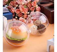 Lot de 20 Boules de Noël en Acrylique Transparent 10 cm