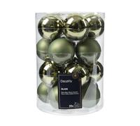 Lot de 20 boules de Noël en verre - 6 cm - Mat et brillant - Boules de Noël pour sapin de Noël - Décoration de Noël et décoration de sapin de Noël - Romarin