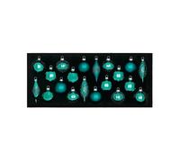 Lot de 20 Boules de Noël en Verre Bleu Sarcelle