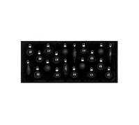 Lot de 20 Boules de Noël en Verre Noir