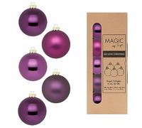 Lot de 20 boules de Noël en verre Violet 6 cm