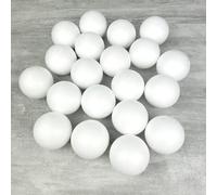 Lot de 20 boules polystyrène Styropor diam. 7 cm/70mm, Sphères Styro blanc densité pro