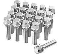 Lot de 20 boulons de roue allongés pour élargisseurs de voie I M14 x 1,5 x 40 mm I Cône SW 17 mm I Compatible avec la plupart des Audi Volkswagen (chrome)