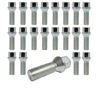 Lot de 20 boulons de roue conique 60 ° 12 x 1,5 28 mm