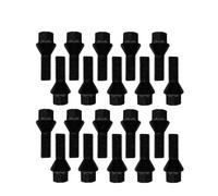 Lot de 20 boulons de roue coniques noirs M12 x 1,5 37 mm TRACER