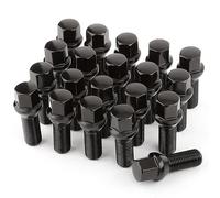 Lot de 20 boulons de roue I M14 x 1,25 x 28 mm I Conique CLÉ 17 mm I Compatibles avec Jantes Aftermarket pour BMW