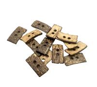 Lot de 20 boutons carrés en bois en forme de coquille de noix de coco for couture, vêtements, scrapbooking, artisanat, décoration d'intérieur Pour Couture, Loisirs Créatifs