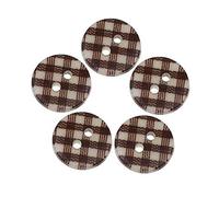 Lot de 20 boutons en résine à carreaux vichy pour tricot de bébé Café 12,5 mm