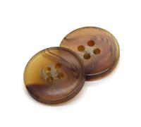 Lot de 20 boutons évasés vintage en résine pour costume d'homme, 15/20 mm, adaptés aux vêtements, uniformes et vestes de costume.,N° 2 Marron,15 mm