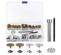 Lot de 20 boutons magnétiques ronds de 18 mm avec outil d'installation pour couture, artisanat, sacs à main, vêtements, cuir (rond)