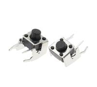 Lot de 20 boutons poussoirs tactiles momentanés PCB 6x6, 4 broches, interrupteur à réinitialisation automatique, angle droit, avec support, 6 x 6 x 4,3/4,5/5/6/7/7,5/8/9/10 mm(6X6X17MM)