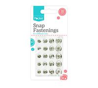 Lot de 20 boutons-pression à coudre en métal de 4 tailles assorties