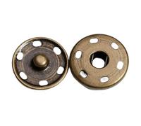 Lot de 20 boutons-pression en métal de 10 mm pour coudre des vêtements - Pour bricolage, sac à main, artisanat, décoration de vêtements - Bronze