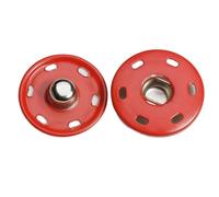 Lot de 20 boutons-pression en métal de 21 mm - Pour coudre des vêtements - Pour bricolage, sac à main, artisanat, décoration de vêtements - Rouge