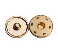 Lot de 20 boutons pression en métal de 25 mm pour coudre des vêtements, sacs à main, artisanat, décoration de vêtements, doré