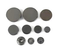 Lot de 20 boutons-pression métalliques de 10 à 25 mm, adaptés aux portefeuilles, vêtements et accessoires de maroquinerie.,Noir2,15 mm