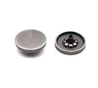 Lot de 20 boutons-pression métalliques de 10 à 25 mm pour couture, veste, manteau, cuir, accessoires artisanaux,Argent ancien,12 mm