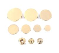 Lot de 20 boutons-pression métalliques de 10 à 25 mm pour couture, veste, manteau, cuir, accessoires artisanaux,Or clair,20 mm