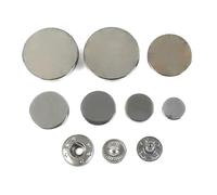 Lot de 20 boutons-pression métalliques de 10 à 25 mm pour couture, veste, manteau, cuir, accessoires artisanaux,Un Noir,25 mm