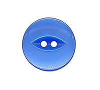 Lot De 20 Boutons Ronds À Oeil De Poisson - Pour Bébé, Couture, Tricot Et Loisirs Créatifs - Bleu Royal 16 mm / 26 Lignes