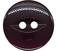 Lot De 20 Boutons Ronds À Oeil De Poisson - Pour Bébé, Couture, Tricot Et Loisirs Créatifs - Bourgogne 19 mm / 30 Lignes
