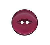 Lot De 20 Boutons Ronds À Oeil De Poisson - Pour Bébé, Couture, Tricot Et Loisirs Créatifs - Cerise 14 mm / 22 Lignes