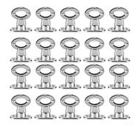Lot de 20 boutons rotatifs en alliage de zinc pour toile, tentes, bâches, bateaux, voiliers, installation sécurisée, matériel résistant à la rouille, argenté