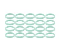 Lot de 20 bracelets lumineux en silicone vert phosphorescent, bracelet de sport en silicone pour adulte pour course nocturne/fête phosphorescente, 202 x 12 x 2 mm