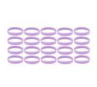 Lot de 20 bracelets lumineux en silicone vert phosphorescent, bracelet de sport en silicone pour adulte pour course nocturne/fête phosphorescente, 202 x 12 x 2 mm