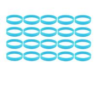 Lot de 20 bracelets lumineux en silicone vert phosphorescent, bracelet de sport en silicone pour adulte pour course nocturne/fête phosphorescente, 202 x 12 x 2 mm
