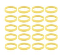 Lot de 20 bracelets lumineux en silicone vert phosphorescent, bracelet de sport en silicone pour adulte pour course nocturne/fête phosphorescente, 202 x 12 x 2 mm