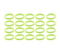 Lot de 20 bracelets lumineux en silicone vert phosphorescent, bracelet de sport en silicone pour adulte pour course nocturne/fête phosphorescente, 202 x 12 x 2 mm