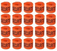Lot de 20 brassards élastique sécurité orange