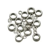 Lot de 20 breloques dorées pour pendentifs, perles de fixation, perles d'espacement à grand trou pour la création de bracelets, colliers et autres bijoux DIY - RH-8mm
