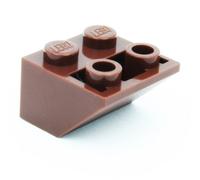Lot de 20 briques LEGO « pierre de toit inclinées à 45 ° - 2 x 2 picots - Marron