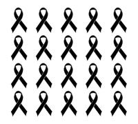 Lot de 20 broches en forme de ruban pour collecte de fonds - En alliage - Pour campagnes publiques, événements caritatifs, taille unique, Comme décrit