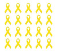 Lot de 20 broches en forme de ruban pour collecte de fonds - En alliage - Pour campagnes publiques - Légères, taille unique, Comme décrit