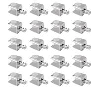 Lot de 20 broches réglables pour étagère en verre - Supports en alliage de zinc chromé poli pour armoire de cuisine, bibliothèque, placard